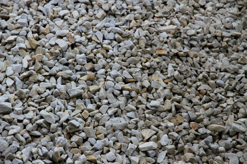 White rock gravel
